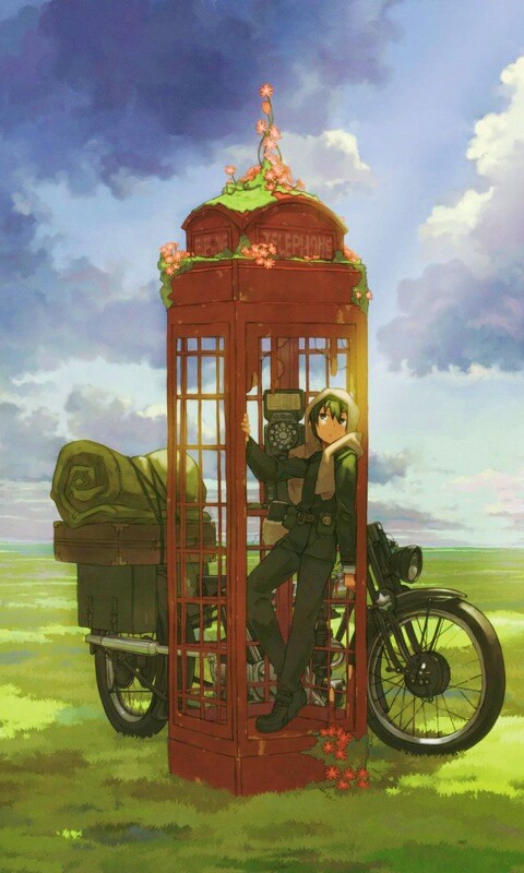 Парень в телефонной будке обои