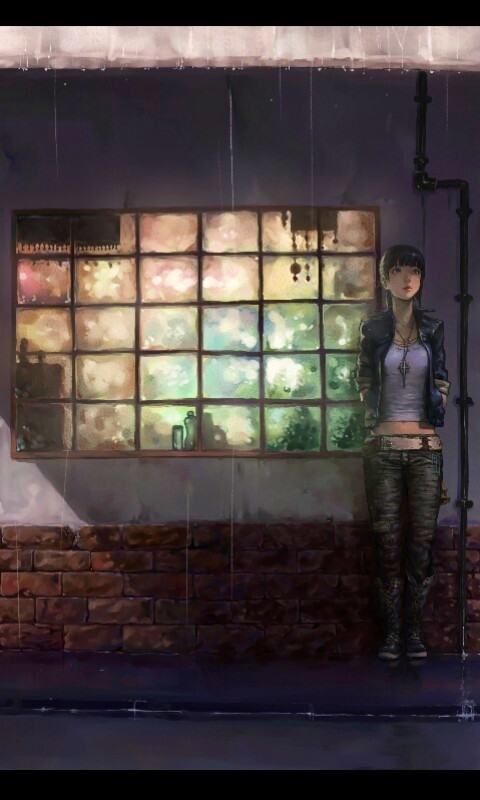 Ожидание под дождем обои