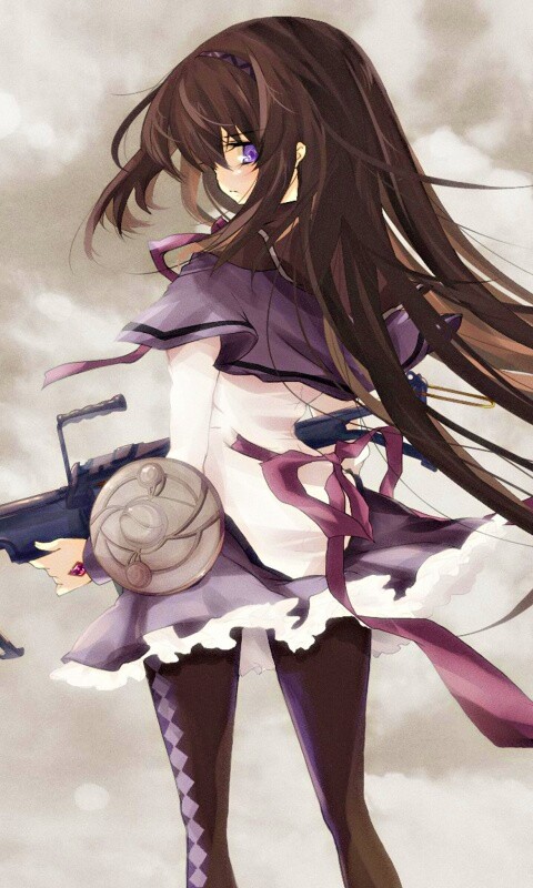 Девушка с автоматом обои