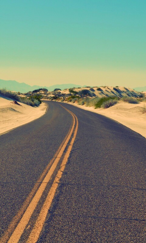 Пустынная трасса обои