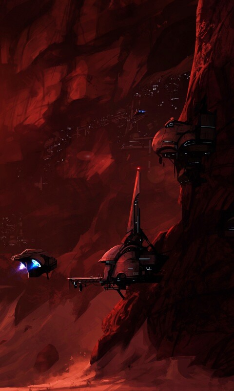 Красные горы обои