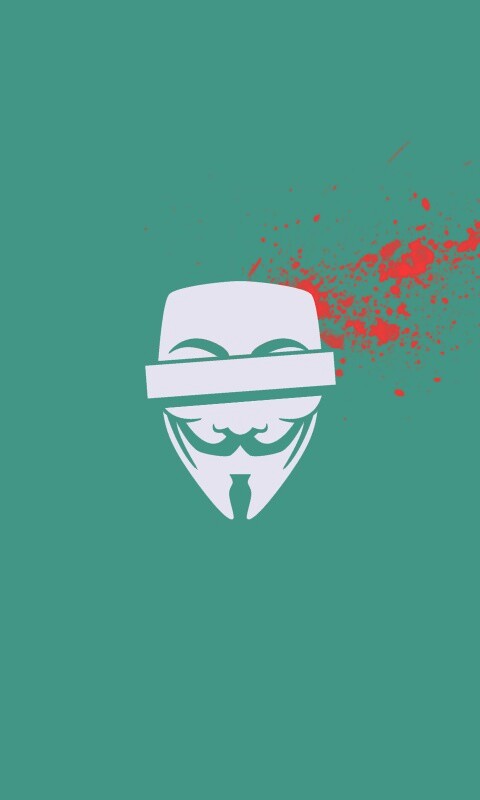 Маска Анонимуса и брызги обои