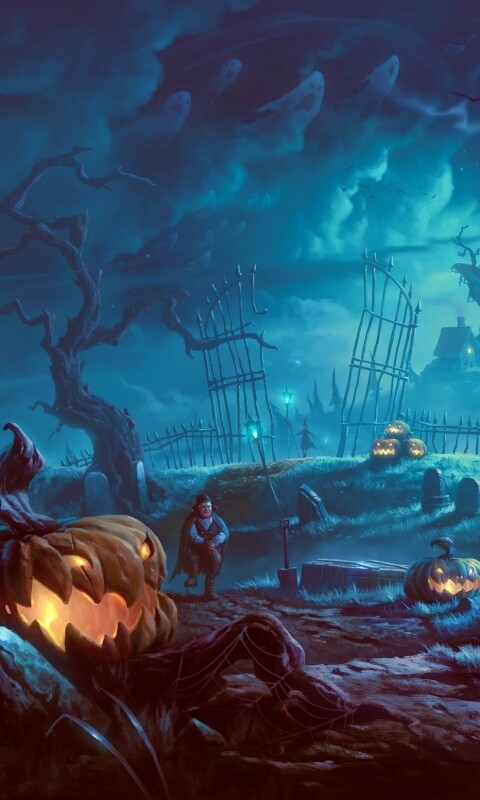Кладбище на Хэллоувин обои