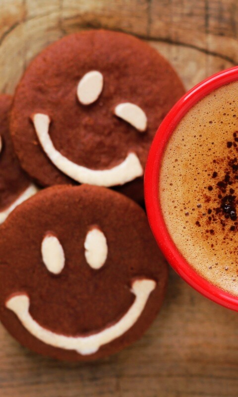Кофе с печеньками обои