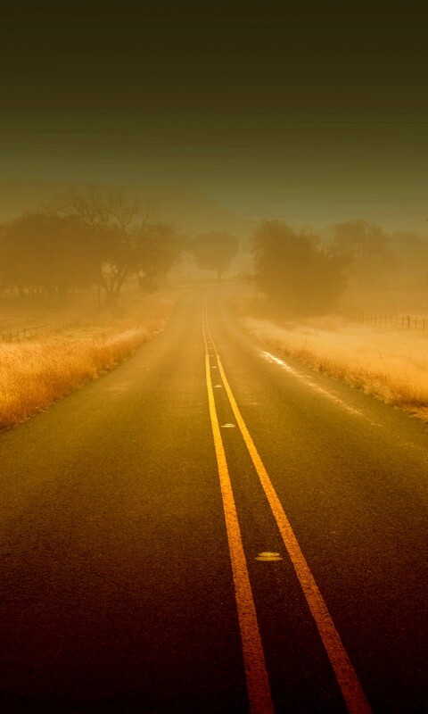 Туманная дорога обои