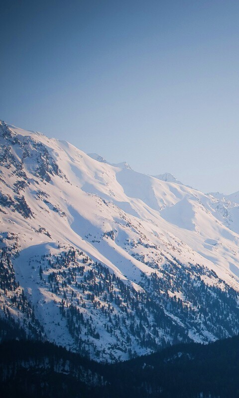 Горные вершины зимой обои