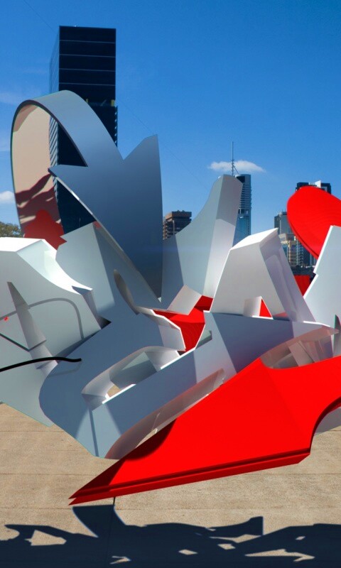 Трехмерное граффити обои