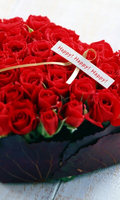 Букет в форме сердца обои