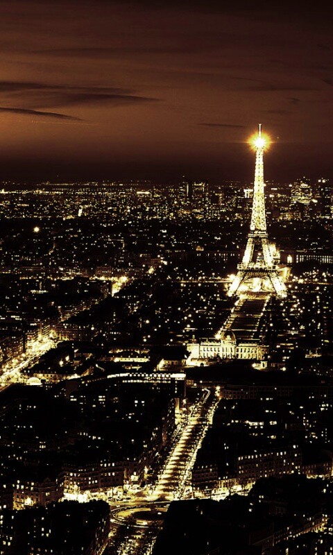 Ночной париж обои