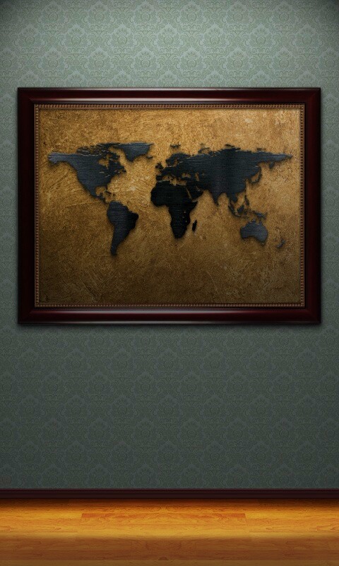 Картина с картой мира обои