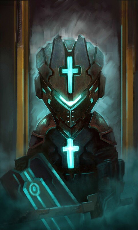Рыцарь в стиле Dead Space обои