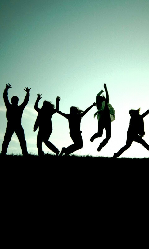 Силуэты людей обои