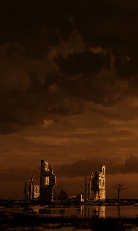 Руины здания обои