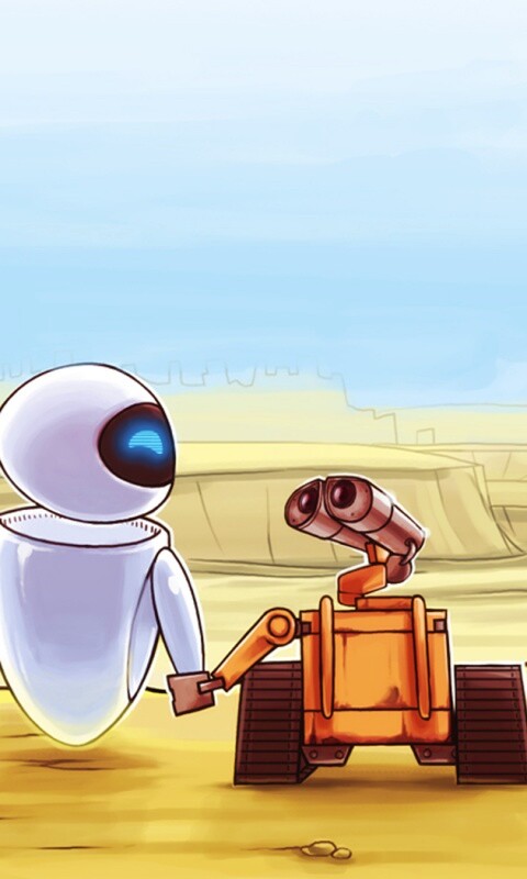 WALL-E и Ева обои