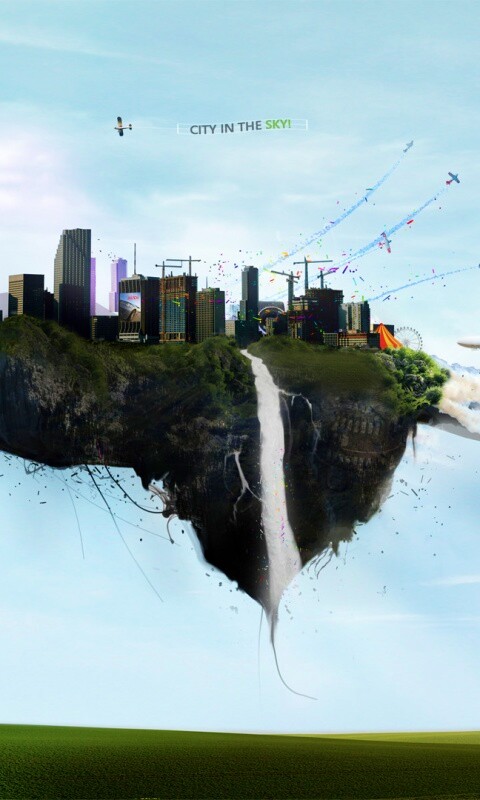 Небесный город обои