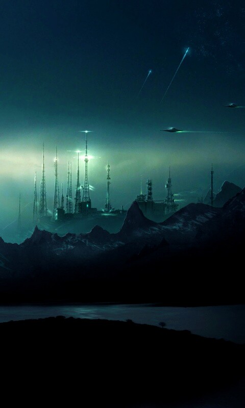 Долина в стиле SciFi обои