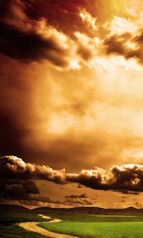 Золотое небо обои