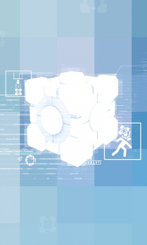 Высокотехнологичный куб из Портал обои