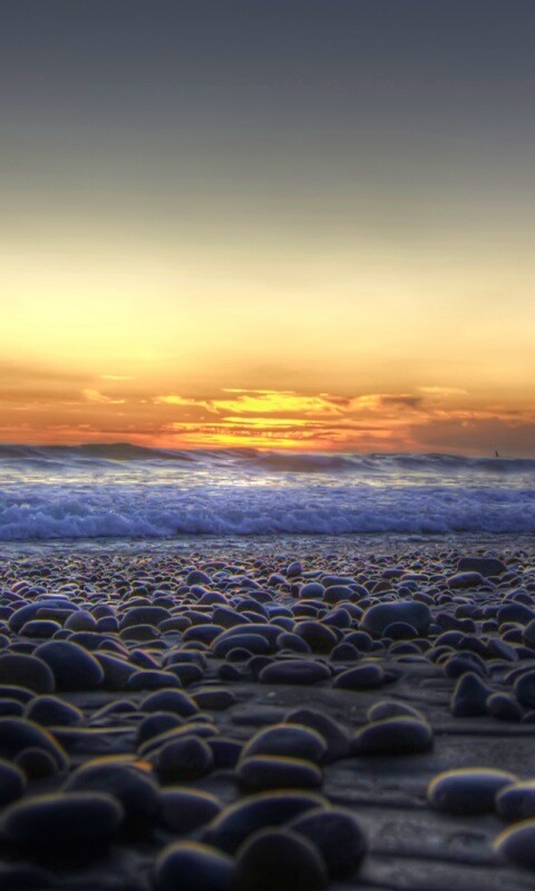 Каменистый пляж обои