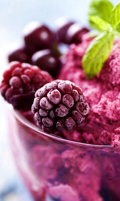 Ягодное мороженное обои