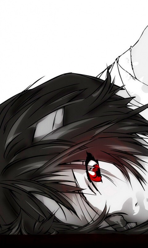 Девушка с красными глазами обои