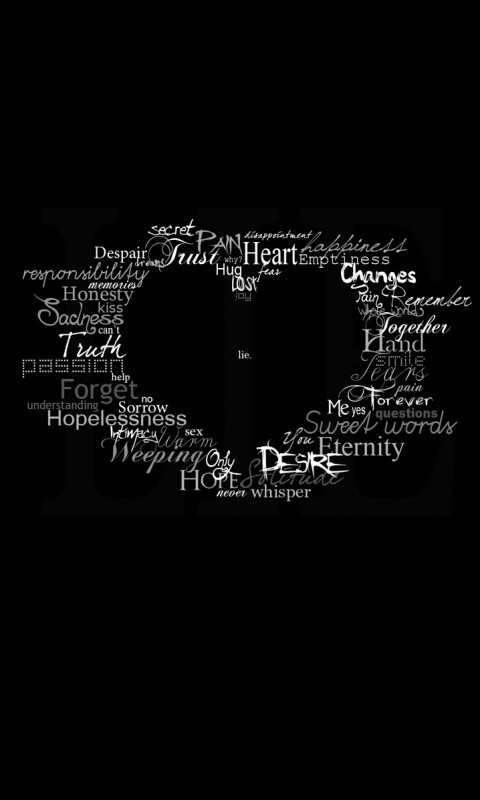 Слова о любви обои