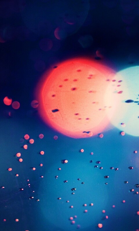 Огни, стекло и капли обои