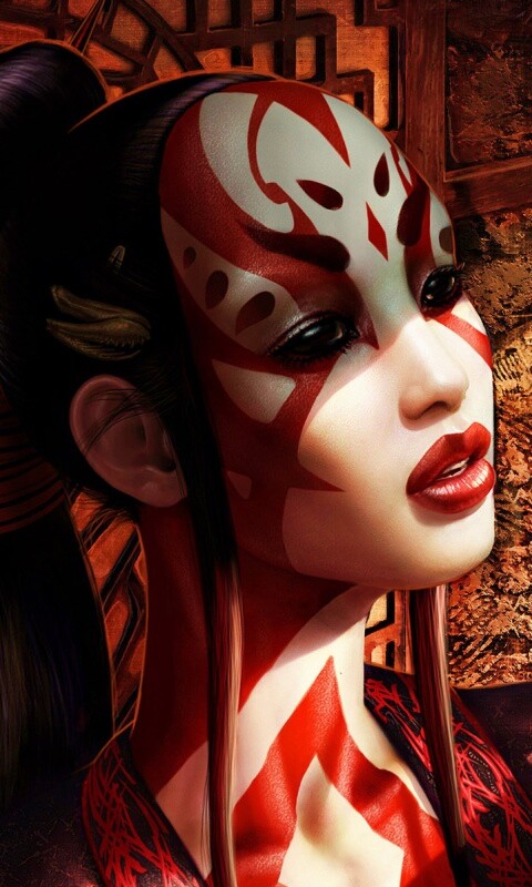 Девушка и богомол обои