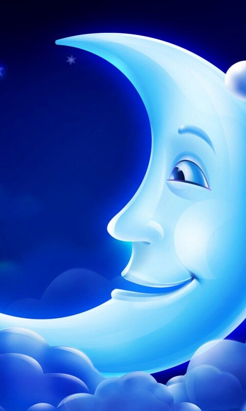 Мультяшный месяц обои