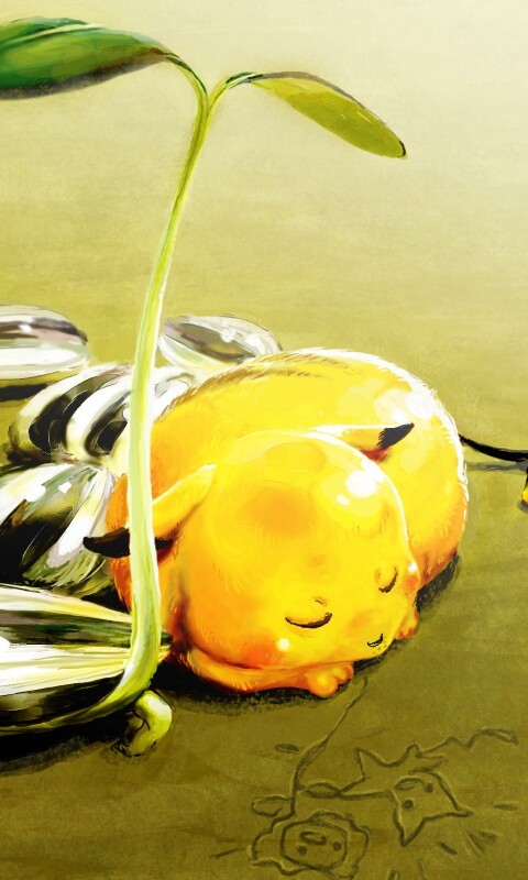 Пикачу отдыхает обои