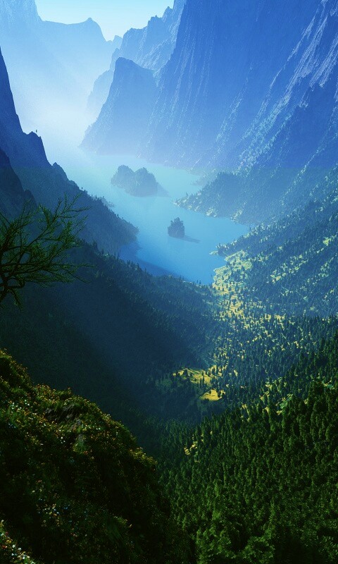 Озеро на перевале обои