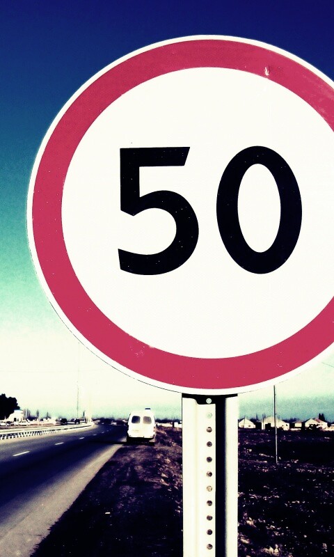 Ограничение скорости 50 км/ч обои