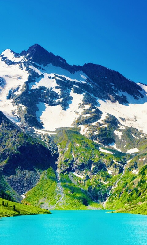 Горное озеро обои