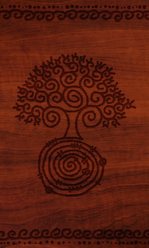 Выжженный рисунок дерева обои