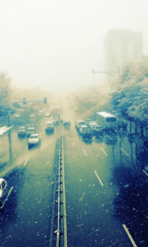 Снегопад в токио обои