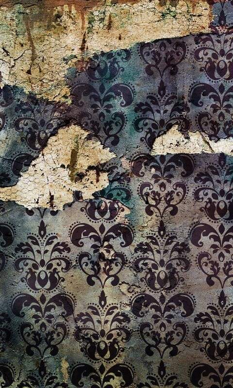 Рваные винтажные обои и штукатурка обои
