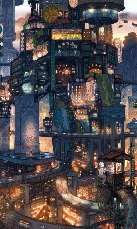 Город будущего обои