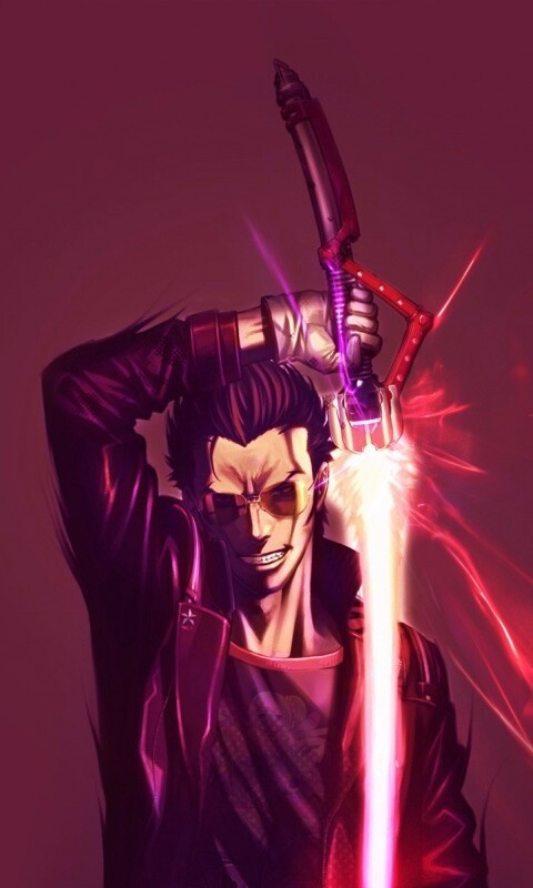 Мужик с зверским световым мечом обои