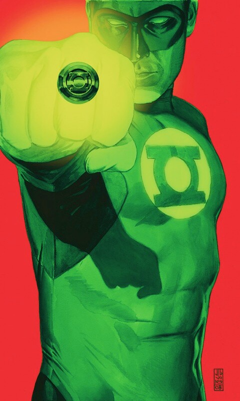 Зелёный фонарь рисунок обои