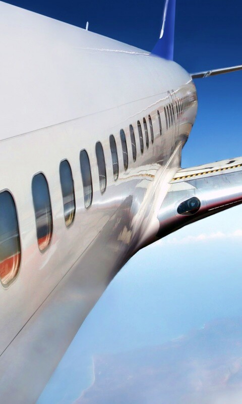 Вид на борт самолёта обои