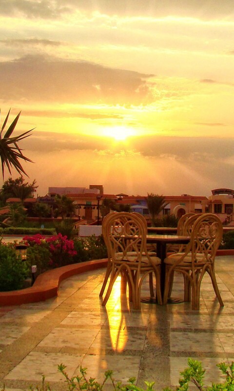 Закат в Хургаде обои