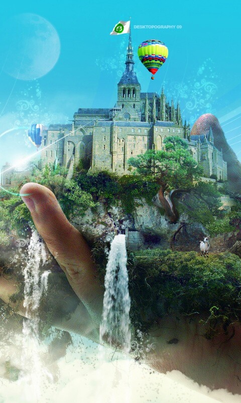 Замок в руке обои