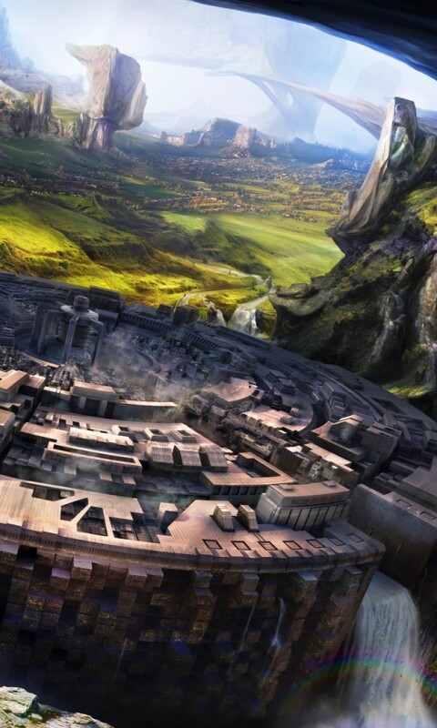 Город в скалах обои