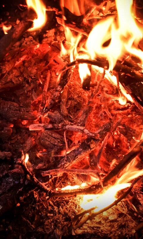 Костёр крупным планом обои