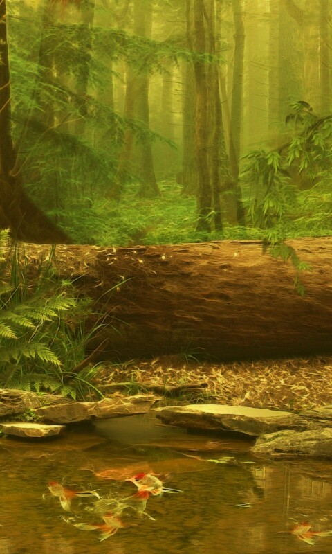 Лесной пейзаж обои