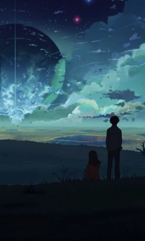 Кадр из творения Макото Синкая обои