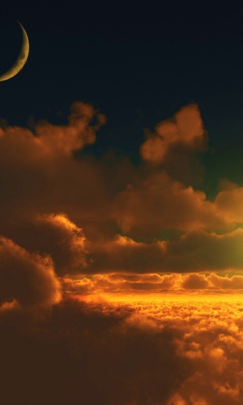 Над облаками обои