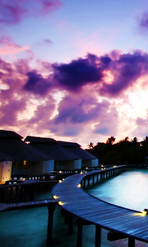 Бунгало на воде обои