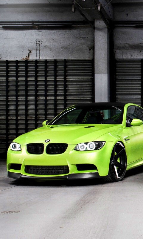 Черный и зеленый BMW M3 обои