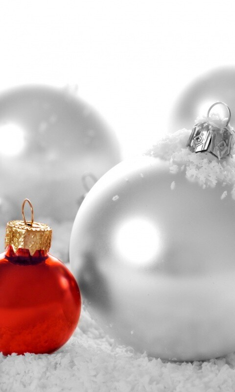 Красно-белые игрушки  обои